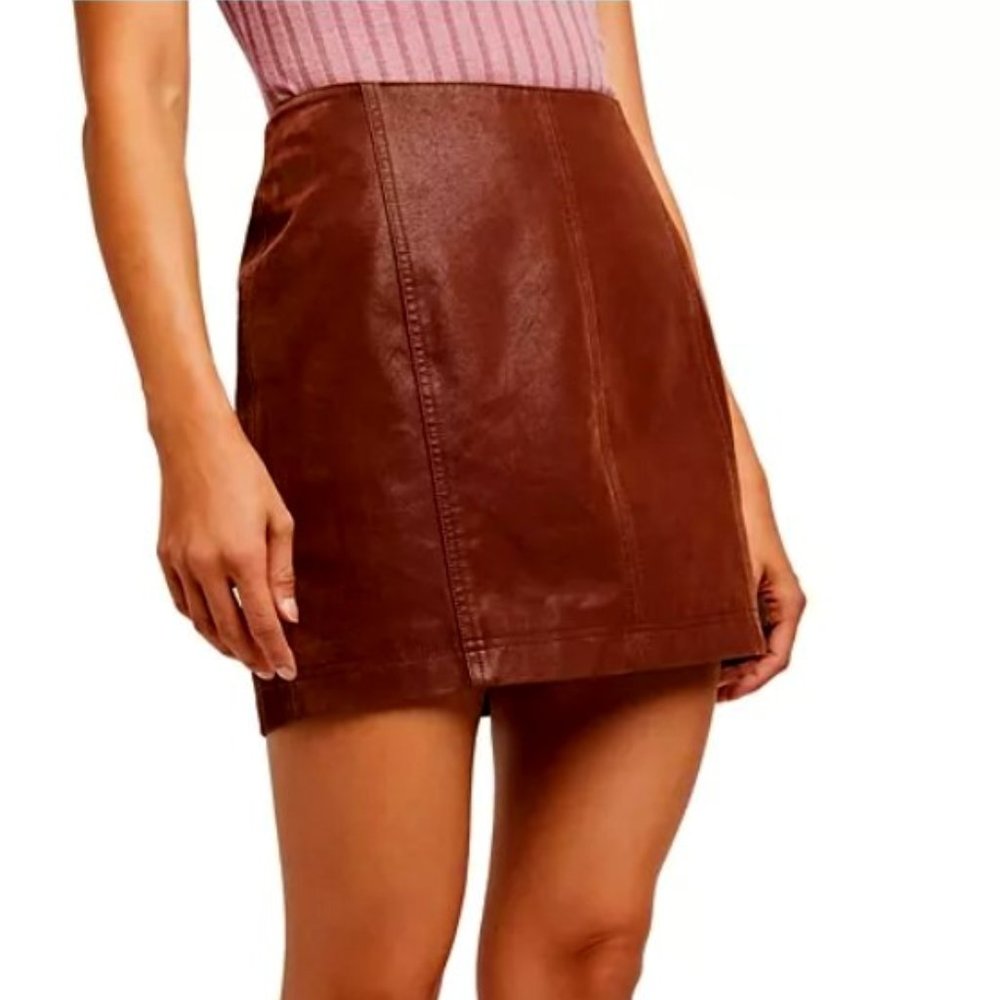 NWT Modern Femme Faux-Leather Mini Skirt